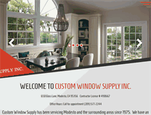 Tablet Screenshot of customwindowsupply.com